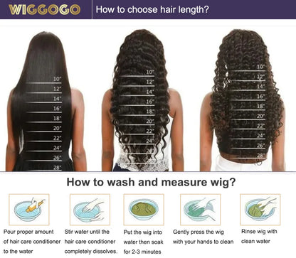 Wiggogo Orange Ginger Body Wave Lace Wig