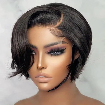 Straight Pixie Cut Short Bob Wigs Human Hair