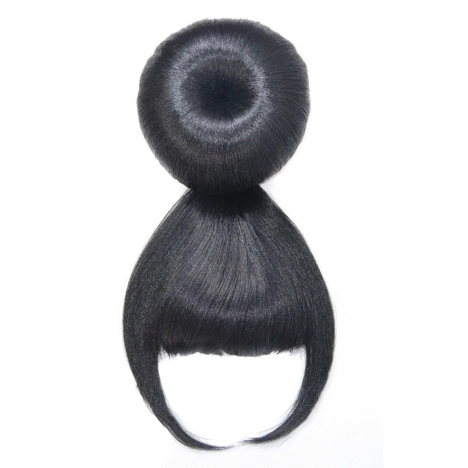 Synthetic Hair Chignon with Bangs